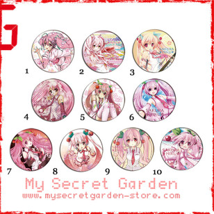 Vocaloid Miku Hatsune初音ミク Snow / Sakura Anime Pinback Button Badge Set 1a or 1b ( or Hair Ties / 4.4 cm Badge / Magnet / Keychain Set )